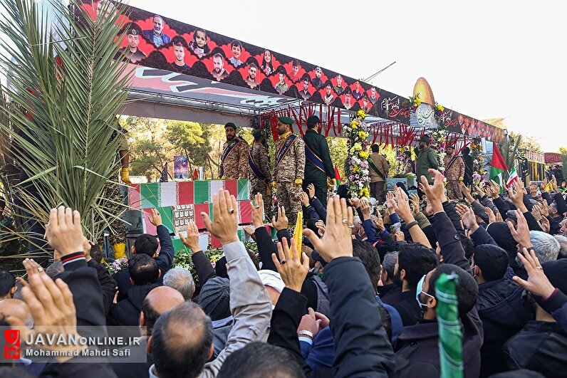 مراسم تشییع پیکر ۱۱۰ شهید گمنام در تهران -۱
